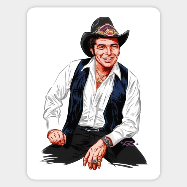 Mickey Gilley - An illustration by Paul Cemmick Sticker by PLAYDIGITAL2020